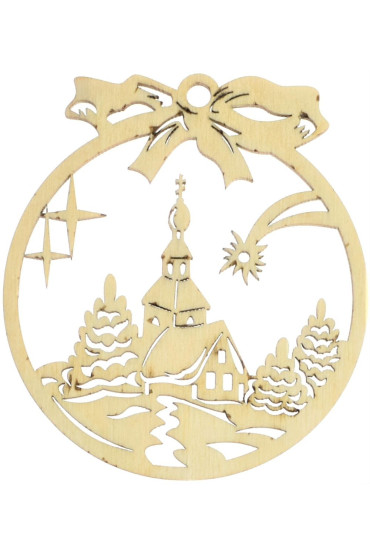 Wooden Christmas Baubles 36pcs Various Patterns Plywood - Manufacturer | Online Wholesale Store