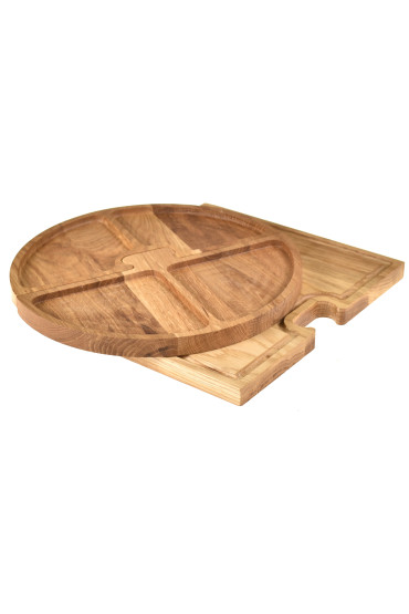 Drewniana deska do krojenia i serwowania - Puzzle 3W1 | Producent