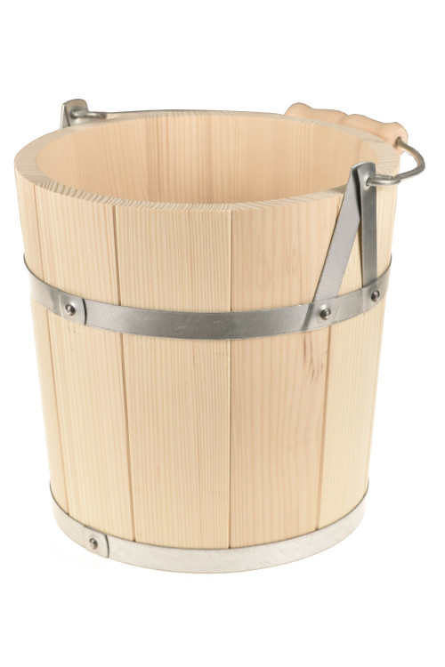 Wiadro Drewniane z Metalową Rączką Drewniane Bukowe 5l - Producent