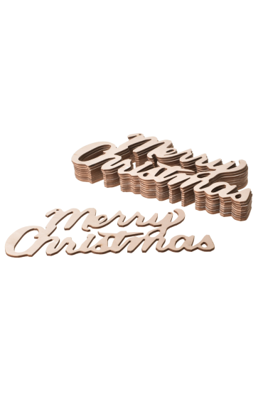Drewniany Napis Merry Christmas Zestaw 10 szt – Ozdoba Świąteczna