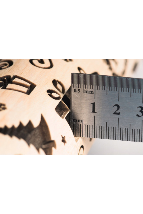 Mini Wałek do ciasta ciastek grawerowany z grawerem głębokim Gwiazdki