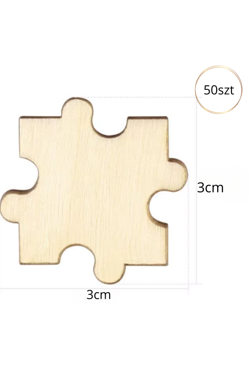 Zestaw 50 Mini Puzzli Drewnianych ze Sklejki – Kreatywne Puzzle 3x3 cm dla Twórców i Edukatorów