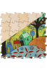 Zestaw 50 Mini Puzzli Drewnianych ze Sklejki – Kreatywne Puzzle 3x3 cm dla Twórców i Edukatorów