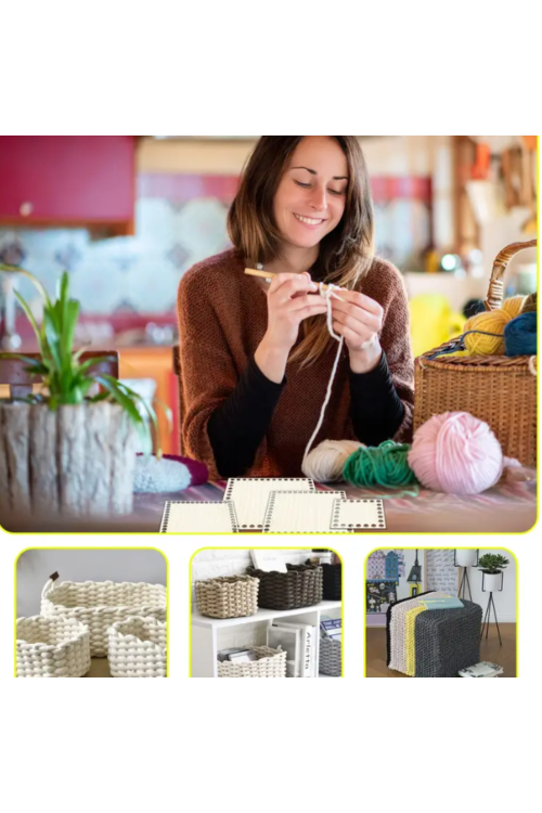 Zestaw 4 Kwadratowych Baz Drewnianych Dno Do koszyczka– Rozmiary 25cm, 20cm, 15cm, 10cm – Do Dekoracji i Projektów DIY
