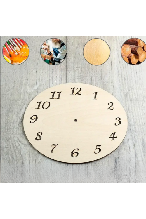 Drewniana Tarcza Zegara o Średnicy 22 cm - Idealna do Personalizacji DIY