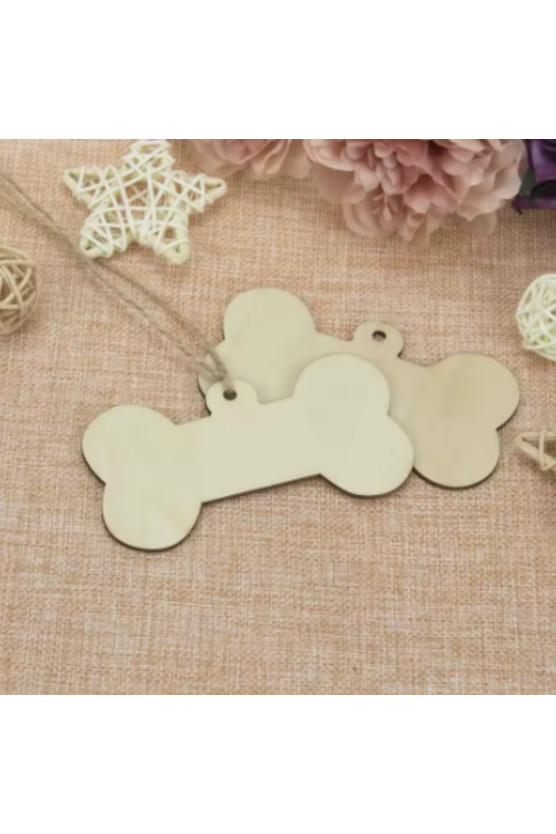 Drewniane Zawieszki Kość 10,5 cm – Zestaw 10 sztuk Sklejka do DIY, Dekoracje, Rękodzieło