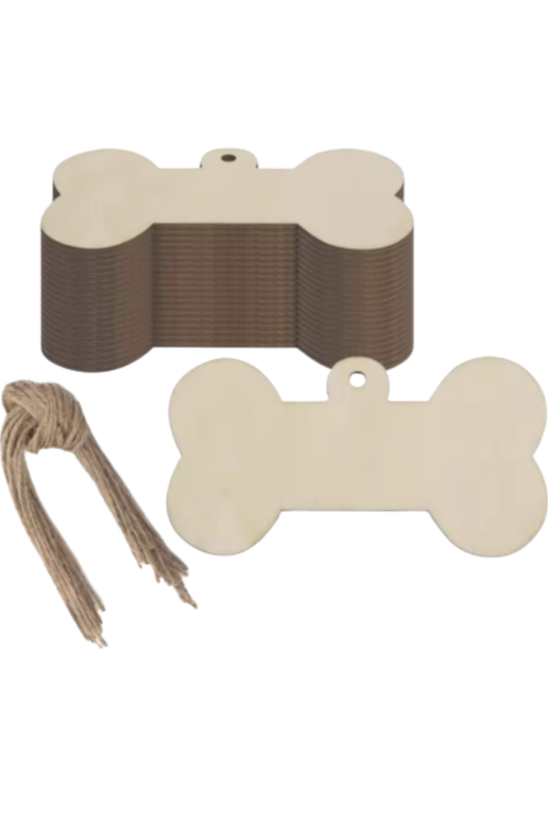 Drewniane Zawieszki Kość 10,5 cm – Zestaw 10 sztuk Sklejka do DIY, Dekoracje, Rękodzieło