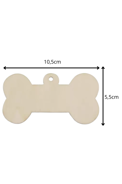 Drewniane Zawieszki Kość 10,5 cm – Zestaw 10 sztuk Sklejka do DIY, Dekoracje, Rękodzieło