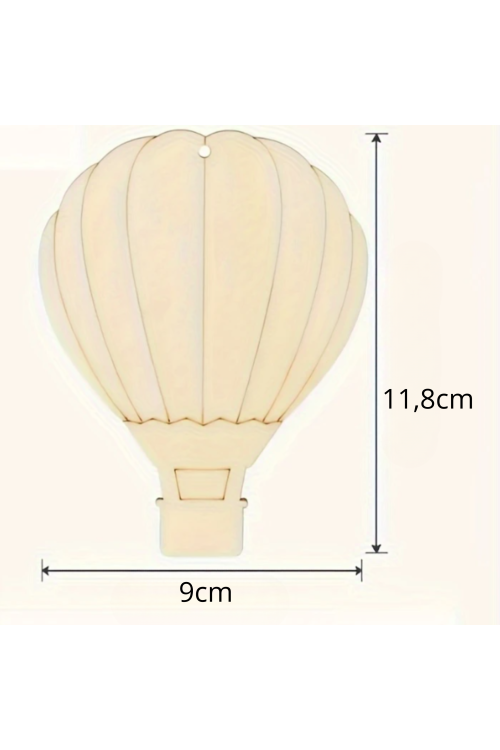 🎈 Drewniana Zawieszka Balon 12 cm – Zestaw 10 sztuk | Dekoracje DIY, Rękodzieło, Pokój Dziecka