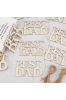 Drewniany Napis "BEST DAD" 12 cm Zestaw 10 sztuk Dekoracje i Prezenty DIY z Naturalnej Sklejki