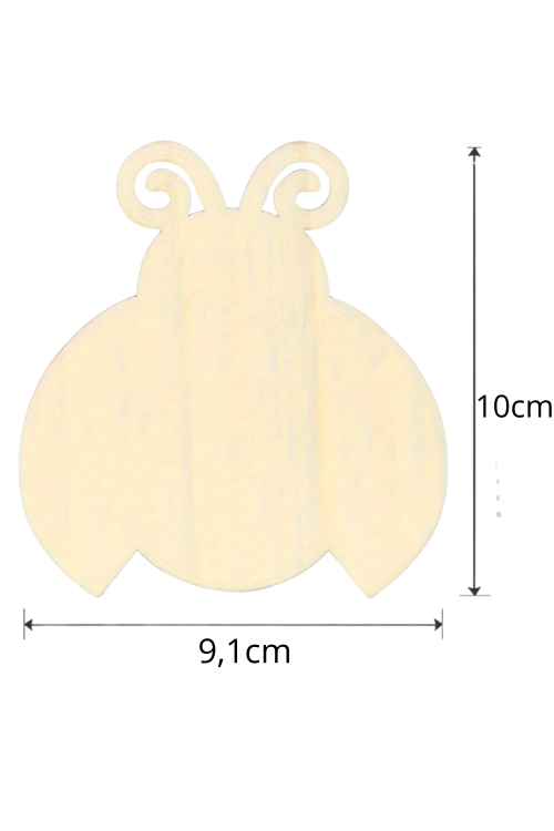 🐞 Drewniana Biedronka ze Sklejki 10 cm Zestaw 10 sztuk Dekoracje DIY Rękodzieło Zawieszki