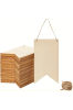Drewniany Proporczyk Flaga Baner 14,9×9,7 cm – Zestaw 10 sztuk ze sznurkiem DIY Girlandy