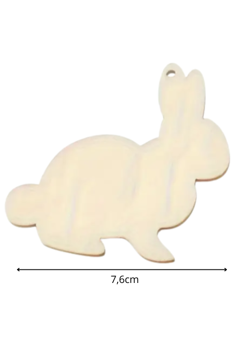 Drewniane Zajączki 7 cm – Zestaw 15 sztuk Ozdoby Wielkanocne Dekoracje DIY Zawieszki do Malowania