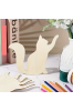 Drewniany Kot 10 cm – Zestaw 10 sztuk Dekoracje DIY Ozdoby do Malowania Decoupage