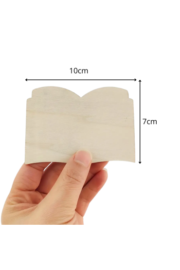 Drewniana Książka 10×7 cm – Zestaw 15 sztuk Dekoracje DIY Baza do Decoupage i Warsztatów