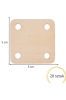 Drewniana Baza Kwadratowa 5×5 cm z otworami – Zestaw 20 sztuk Makrama DIY Decoupage Ozdoby Handmade