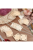 Drewniana Baza Kwadratowa 5×5 cm z otworami – Zestaw 20 sztuk Makrama DIY Decoupage Ozdoby Handmade