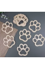 Drewniana Łapka 8 cm – Zestaw 10 sztuk Dekoracje DIY Decoupage Rękodzieło Zawieszki
