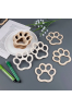 Drewniana Łapka 8 cm – Zestaw 10 sztuk Dekoracje DIY Decoupage Rękodzieło Zawieszki