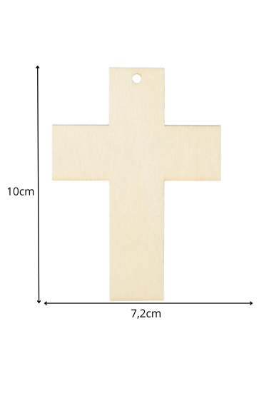 Drewniany Krzyż 10x7 cm – Zestaw 15 sztuk Dekoracje Religijne DIY Chrzest Komunia Decoupage