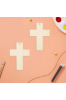 Drewniany Krzyż 10x7 cm – Zestaw 15 sztuk Dekoracje Religijne DIY Chrzest Komunia Decoupage