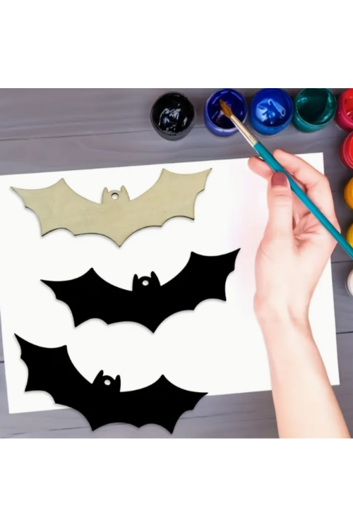 Drewniany Nietoperz 10x4 cm – Zestaw 20 sztuk Dekoracje DIY Decoupage Rękodzieło