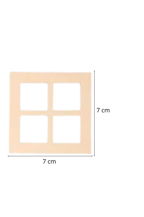 Drewniane Okno 7 cm – Zestaw 10 sztuk Ozdoby DIY Decoupage Rękodzieło