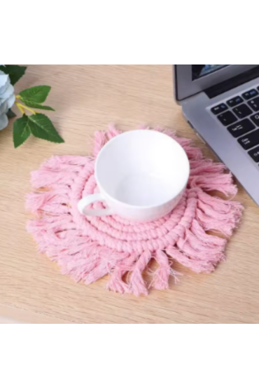 Drewniane Podstawki pod Kubek 10 cm – Zestaw 4 sztuki z Motywem Kawy Ozdoby DIY Decoupage