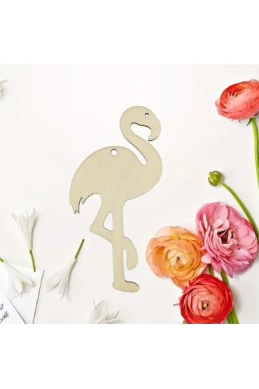 Drewniany Flaming 10 cm – Zestaw 15 sztuk Ozdoby DIY Decoupage Rękodzieło