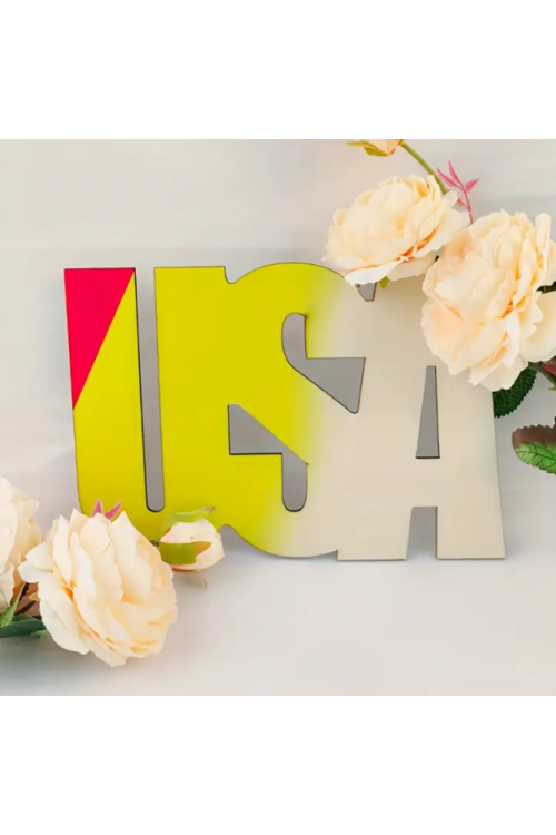 Drewniany Napis USA 10x7 cm – Zestaw 10 sztuk Dekoracje DIY Decoupage Scrapbooking