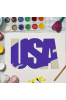 Drewniany Napis USA 10x7 cm – Zestaw 10 sztuk Dekoracje DIY Decoupage Scrapbooking