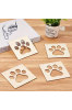 Drewniana Tabliczka Łapa 10 cm – Zestaw 10 sztuk Ozdoby DIY Zwierzęta Dekoracje ze Sklejki