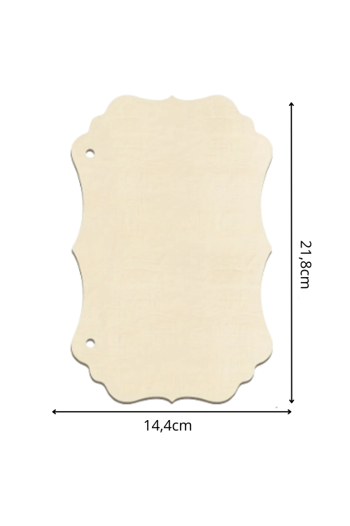 Drewniana Tabliczka Ozdobna 21x14 cm – Zestaw 5 sztuk Zawieszki DIY Decoupage Dekoracje Handmade