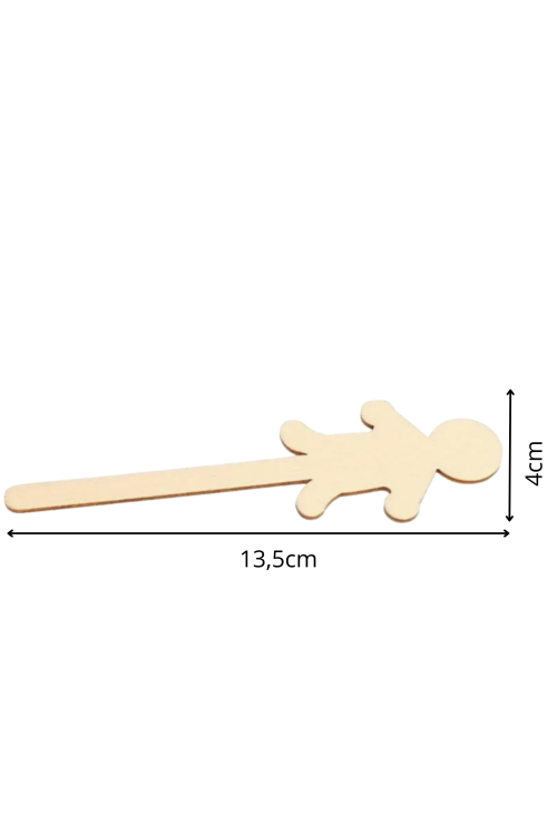 Drewniana Zakładka 13 cm w Kształcie Postaci – Zestaw 15 sztuk DIY Decoupage Prace Plastyczne