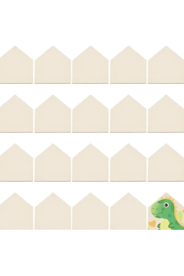 Drewniane Bazy Dom ze sklejki 10×9 cm – Zestaw 15 sztuk Dekoracje DIY Decoupage Rękodzieło