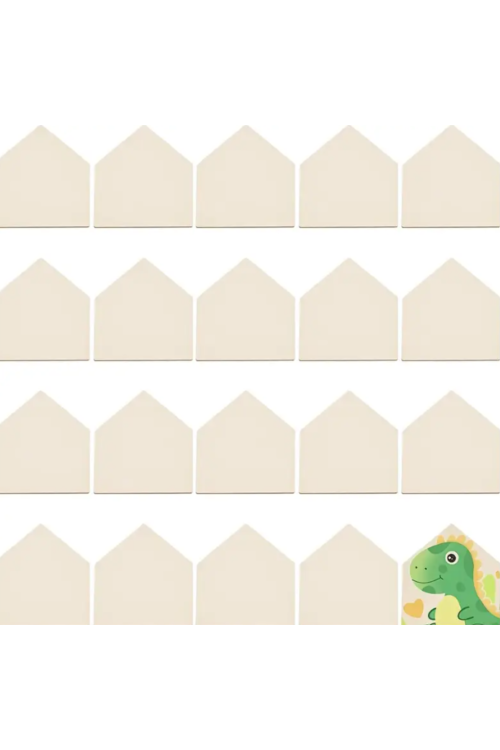 Drewniane Bazy Dom ze sklejki 10×9 cm – Zestaw 15 sztuk Dekoracje DIY Decoupage Rękodzieło