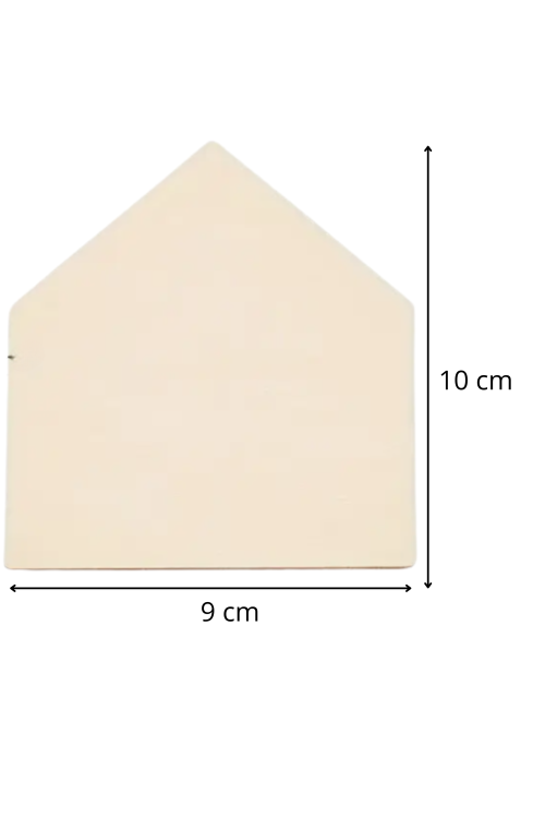 Drewniane Bazy Dom ze sklejki 10×9 cm – Zestaw 15 sztuk Dekoracje DIY Decoupage Rękodzieło