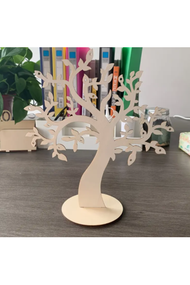 Stojące Duże Drzewko 3D z drewna 25 × 23 cm – zestaw 2 sztuk