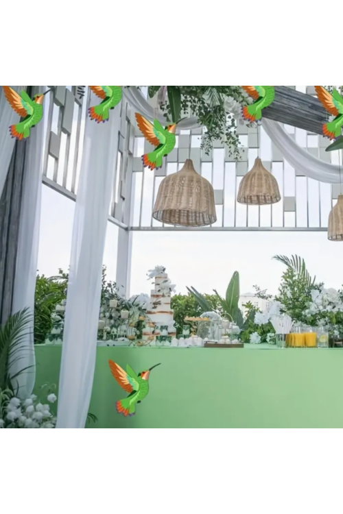 Koliber Drewniany 15cm Dekoracja DIY Decoupage Zawieszka Zestaw 10 sztuk