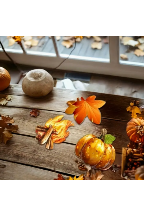 Jesienne Drewniane Liście Brzozy 17×13 cm Zestaw 10 sztuk Dekoracje DIY Ozdoby