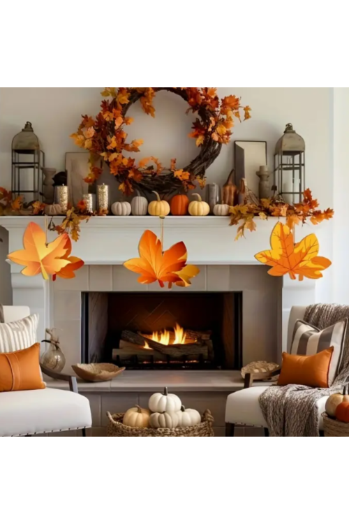 Jesienne Drewniane Liście Brzozy 17×13 cm Zestaw 10 sztuk Dekoracje DIY Ozdoby