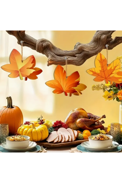 Jesienne Drewniane Liście Brzozy 17×13 cm Zestaw 10 sztuk Dekoracje DIY Ozdoby