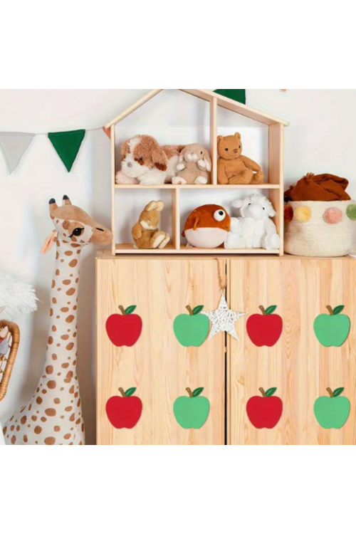 Drewniana Baza w Kształcie Jabłka 7 cm Zestaw 20 sztuk Dekoracje DIY Ozdoby