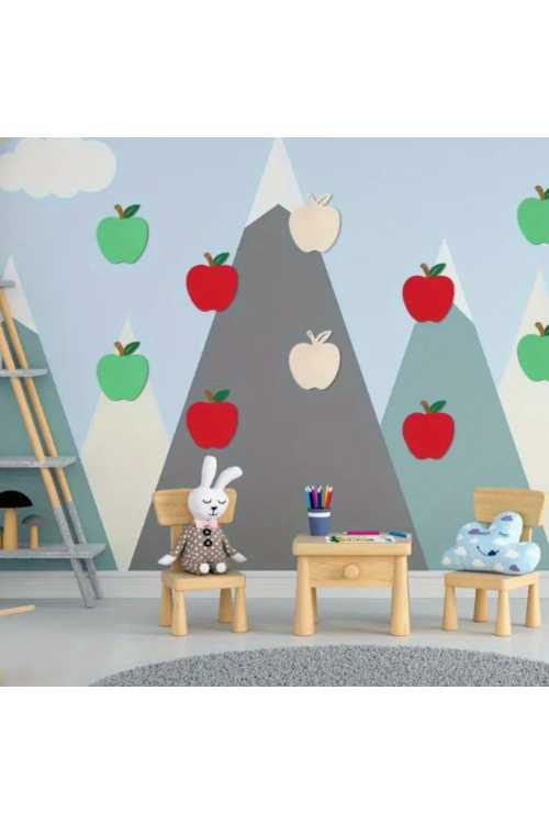 Drewniana Baza w Kształcie Jabłka 7 cm Zestaw 20 sztuk Dekoracje DIY Ozdoby