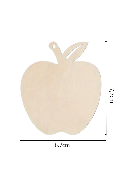 Drewniana Baza w Kształcie Jabłka 7 cm Zestaw 20 sztuk Dekoracje DIY Ozdoby