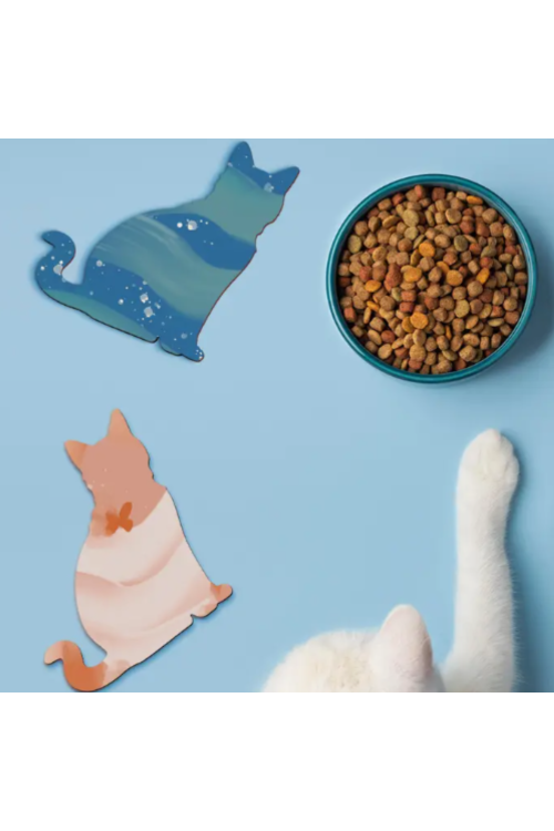 Duży Drewniany Kot 16 cm Zestaw 10 sztuk Dekoracje DIY Rękodzieło Decoupage