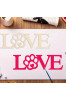 Drewniany Napis LOVE z Łapką 10 cm – Zestaw 10 sztuk Dekoracje DIY Scrapbooking