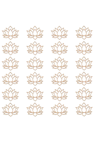 Duży Drewniany Kwiat Lotosu 10 cm – Zestaw 10 sztuk Zawieszki Boho Dekoracje DIY Decoupage