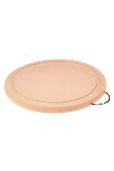 Premium Round Cutting Board with Handle and Groove 25cm  - Perfect Tool for Professional Chefs