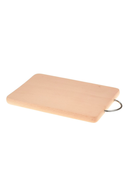 Drewniana Deska do Krojenia z Metalowym Uchwytem 33x22cm Bukowa-PRODUCENT